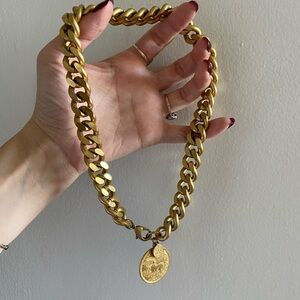 Ela Stone Paris Jewelry | Statement Necklace Chunky Chain | Coin